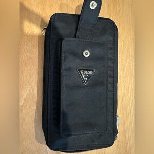 Guess Black Wallet with Silver Accents